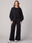 Thrive Societe Women's Front Pleat Easy Pants in Black