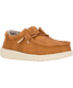 HeyDude Kids' Wally Stretch Canvas Shoes Tan Side view