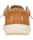 HeyDude Kids' Wally Stretch Canvas Shoes Tan back view