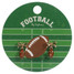 Football Bow Enamel Pendant Earrings STUDS front view