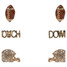 Football Icon Stud Earring Set studs front view