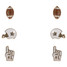 Football Icon Enamel Stud Earring Set Football Icon Enamel Stud Earring Set front view