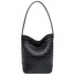 Woven Bucket Viva Tote Bag Black front view