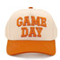 Game Day Trucker Hat in Beige/Burnt Orange back view