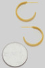 14K Gold-Dipped 3/4" Open Hoop Earrings gold-dipped front view
