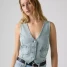 Levi's Women's Tailored Denim Vest in Summer Job Vest - Medium Wash