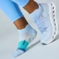 Feetures Elite Ultra Light No Show Tab Socks in Glacier Mist bottom view