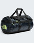 The North Face Base Camp 71L Duffel Bag in TNF Black Glowing Topo Print detail view