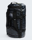 The North Face Base Camp 71L Duffel Bag in TNF Black Glowing Topo Print bottom view