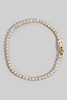 Fame Prong-Set Round Cubic Zirconia Tennis Bracelet in Gold close-up detail