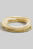 Fame Stacked Multi Strand Bead Stretch Bracelet Set in Pearl/Gold detail view