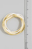 Fame Stacked Multi Strand Bead Stretch Bracelet Set in Pearl/Gold detail view