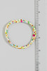 Fame Multicolor Seed Bead and Gold Stretch Bracelet Set detail
