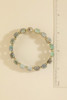 Fame Marbled Oval Cabochon Stretch Bracelet in Green and Gold detail view