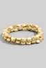 Fame Hammered Nugget Bead Stretch Bracelet Set in Gold additional detail
