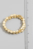 Fame Hammered Nugget Bead Stretch Bracelet Set in Gold detail view
