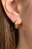 Fame Gold Dipped Chunky Small Huggie Hoop Earrings gold front view