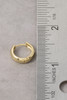 Fame Gold Dipped Chunky Small Huggie Hoop Earrings gold detail close-up