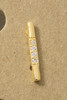 Fame 18K Gold-Dipped Cubic Zirconia Pavé Bar Stud Earrings close-up