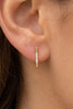 Fame 18K Gold-Dipped Cubic Zirconia Pavé Bar Stud Earrings full view