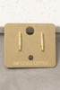 Fame 18K Gold-Dipped Cubic Zirconia Pavé Bar Stud Earrings detail