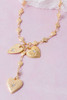 Fame Cubic Zirconia Star & Heart Charm Link Chain Necklace full view