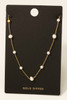 Fame Gold-Dipped Mini Pearl Station Beads Chain Necklace Gold-Dipped chain