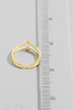 Fame Cubic Zirconia Star Constellation & Pear Stone Double Band Ring detail view