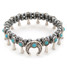 TYLER'S Western Ball Metal Stretch Bracelet Silver Turquoise
