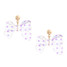 TYLER'S Polka Dot Clear Bow Earrings front view