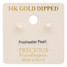 TYLER'S 14K Gold Dipped Freshwater Pearl Stud Earrings detail view