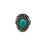TYLER'S Western Style Metal Marbling Stone Ring in Silver and Turquoise