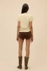 Daydreamer Women's Willie Nelson Horse Called Music Tee Sheer Yellow Back