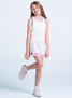 Lucky in Love Girls' Rib Line Tank in White