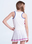 Lucky in Love Girls' Rib Line Tank in White