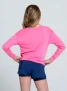 Lucky in Love Girls' Hype Long Sleeve in Pink back view