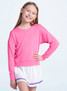 Lucky in Love Girls' Hype Long Sleeve in Pink lifestyle