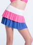 Lucky in Love Girls' Doubles Pleated Skirt Pink Blue flat lay