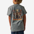 Burlebo Boys' Camo Duck Dogs Tee dark heather grey back