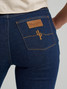 Wrangler Women's High Rise Flare Jeans in Retro side view