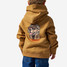 Burlebo Boys' Mallard Camo Dog Hoodie Light Brown Back