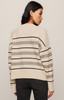 Z Supply Women's Cirrus Stripe Sweater in Chalk back view