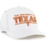 47 Brand Texas Longhorns Brrr Expressway Hitch Snapback Hat in White side view