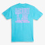 TYLER'S Youth Neon Block Tee Lagoon Blue/Neon Pink back view