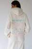 Happy Camp3r Women's Cross My Heart Hoodie in Off White front view