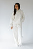 Happy Camp3r Women's Cross My Heart Hoodie in Off White detail