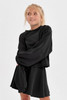 Good Girl Girls' Open Back Modal Knit Top in Black