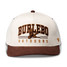 Burlebo Fly Wild Snapback Hat in White/Brown front view