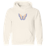 Tiny Whales Girls' Peace Tour Hoodie in natural, front view
