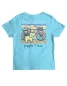 Puppie Love Girls' Beach Cruiser Pup Tee Sky graphic detail